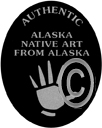 Silver Hand Program Seal indicates authentic Alaska Native art
